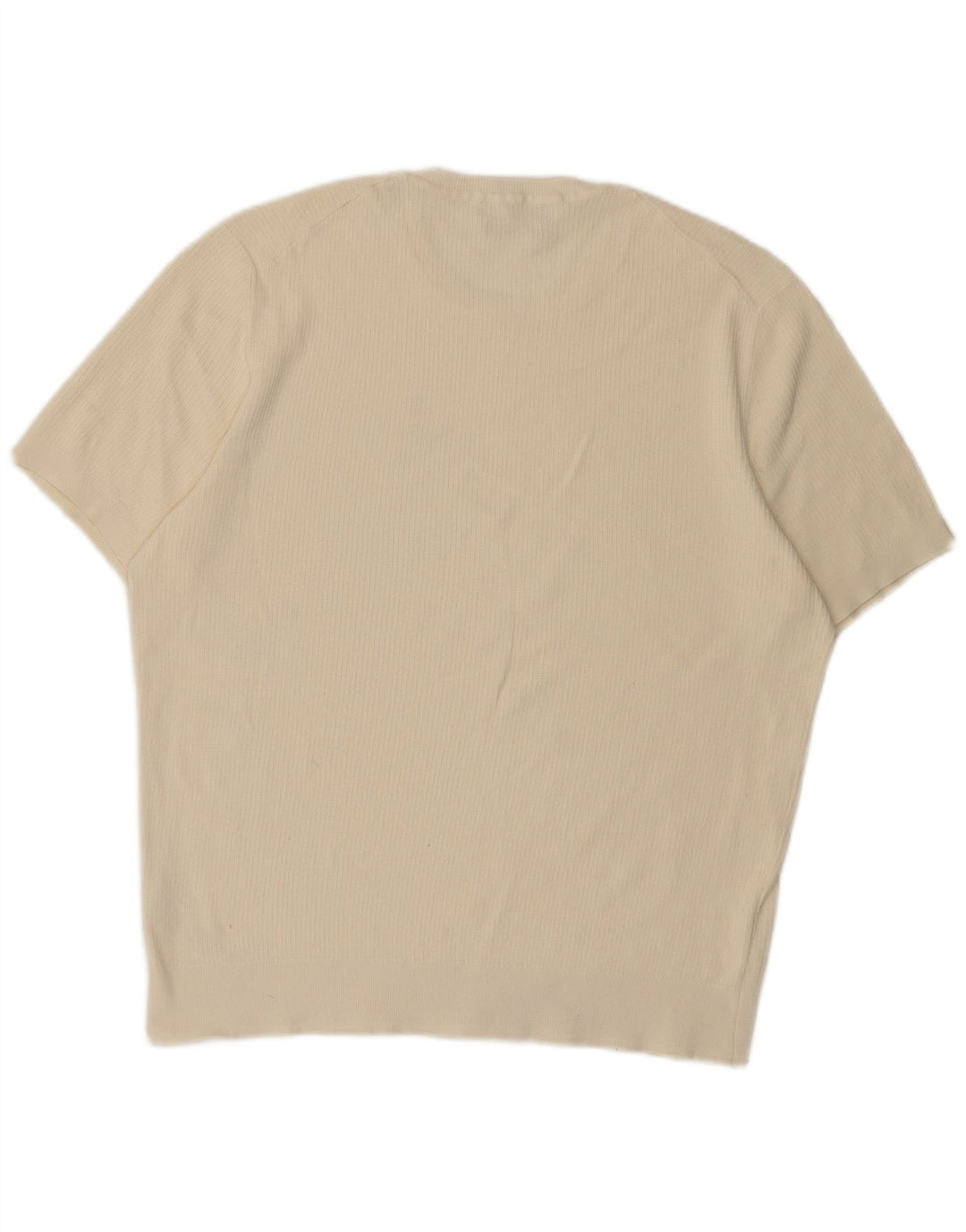 Camiseta masculina de manga curta Massimo Dutti grande algodão branco