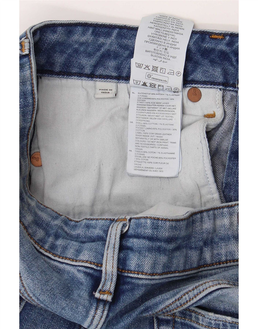 G-Star feminino Kate Straight Jeans W26 L26 algodão azul