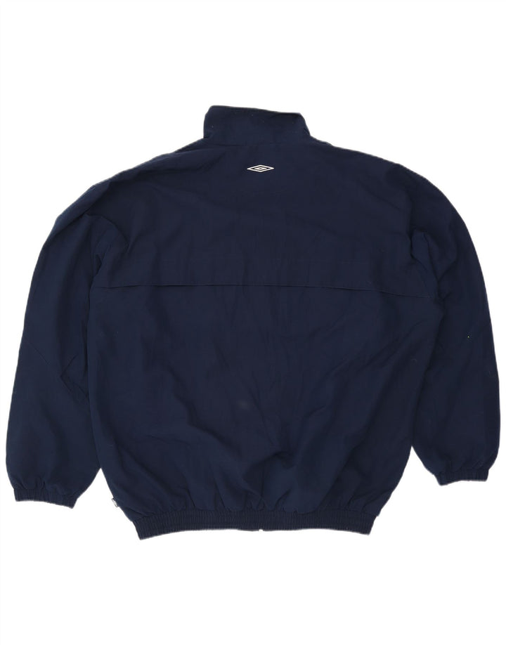 Jaqueta masculina de agasalho Umbro grande poliéster azul marinho
