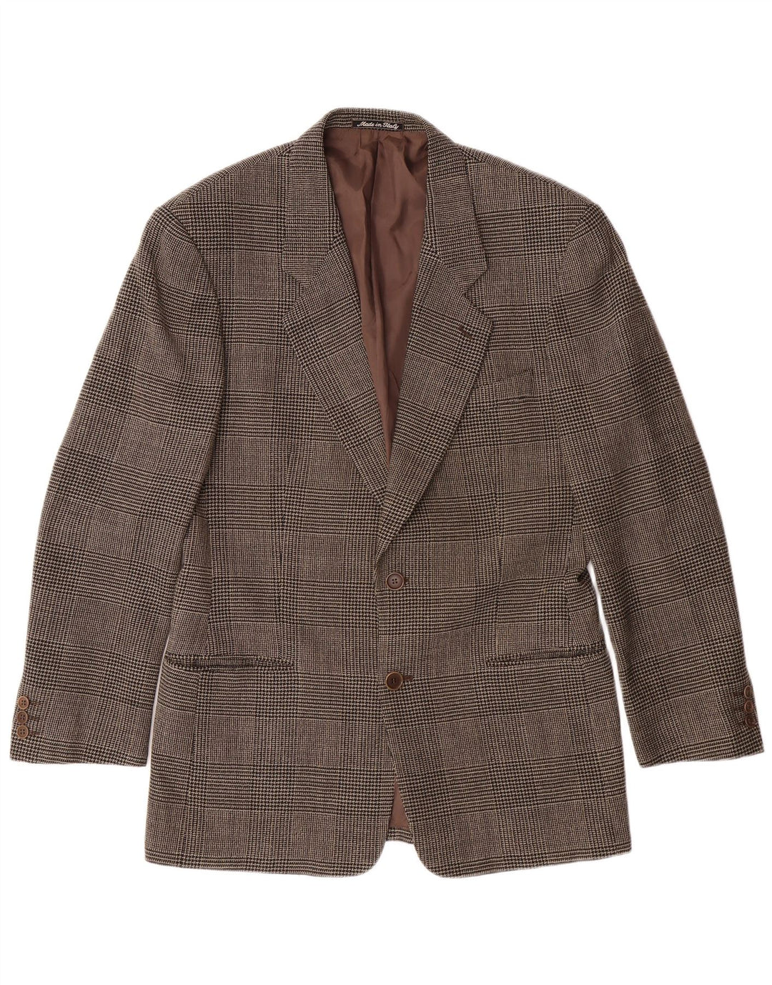 Jaqueta blazer masculina de 2 botões GIORGIO ARMANI IT 48 xadrez marrom médio