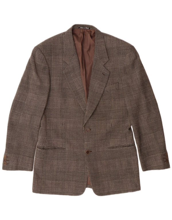 Jaqueta blazer masculina de 2 botões GIORGIO ARMANI IT 48 xadrez marrom médio