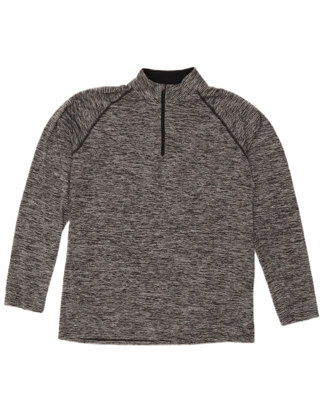 Under Armour Mens Heat Gear Pulôver Treino Top Pequeno Cinza Salpicado
