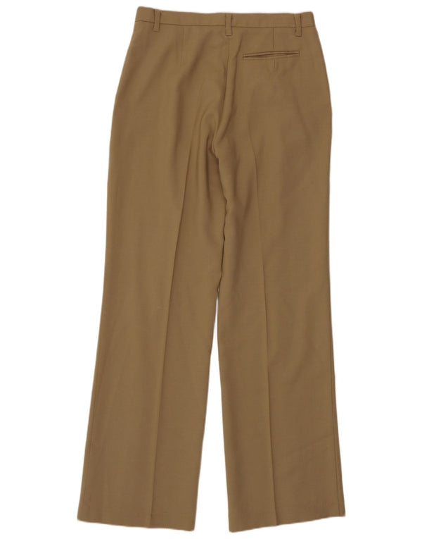 Calça feminina Benetton Straight Suit IT 44 Médio W28 L31 Bege