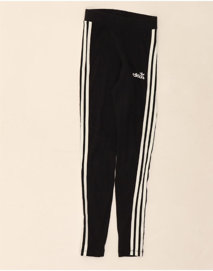 ADIDAS Womens Leggings UK 4 XS Black Cotton Vintage Adidas and Second-Hand Adidas from Messina Hembry 