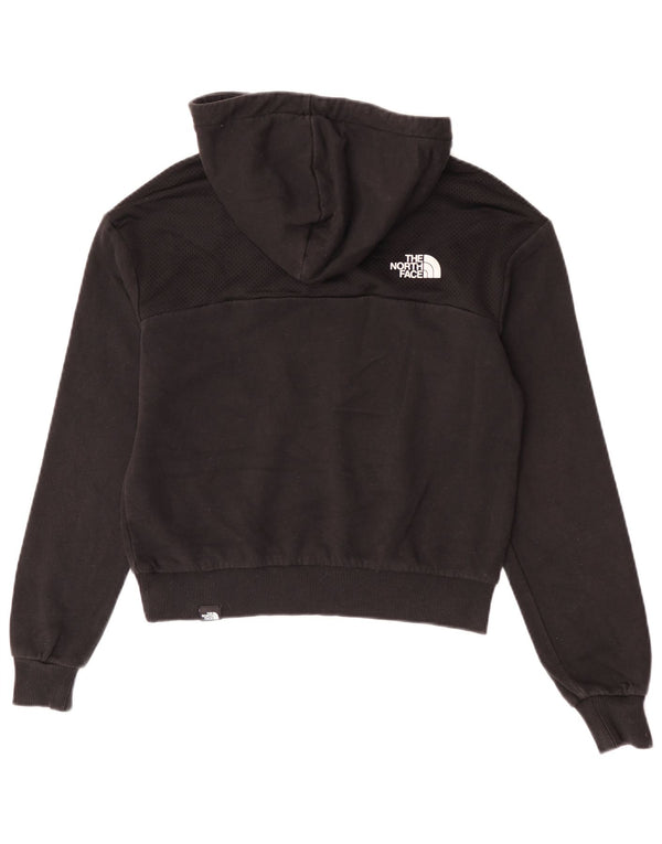 Jumper com capuz feminino The North Face UK 12 algodão preto médio