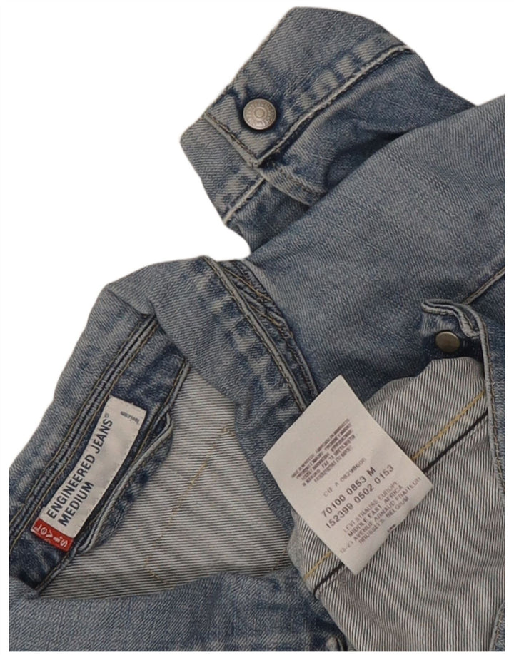 Jaqueta jeans feminina Levi's Engineered UK 14 algodão azul médio