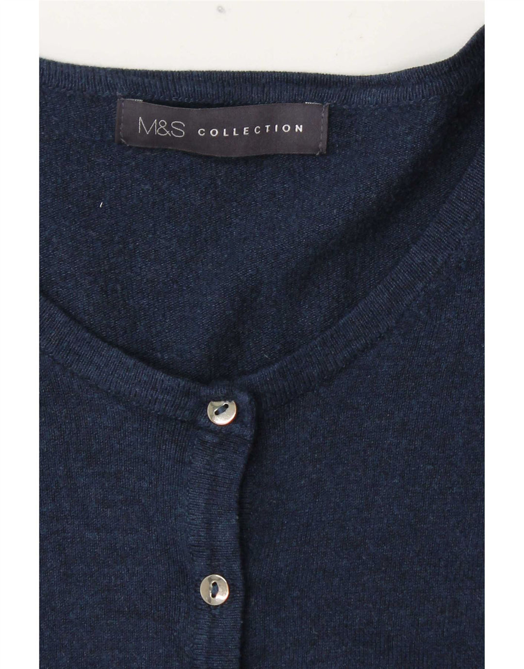 Suéter cardigã feminino Marks & Spencer Reino Unido 14 grande azul marinho
