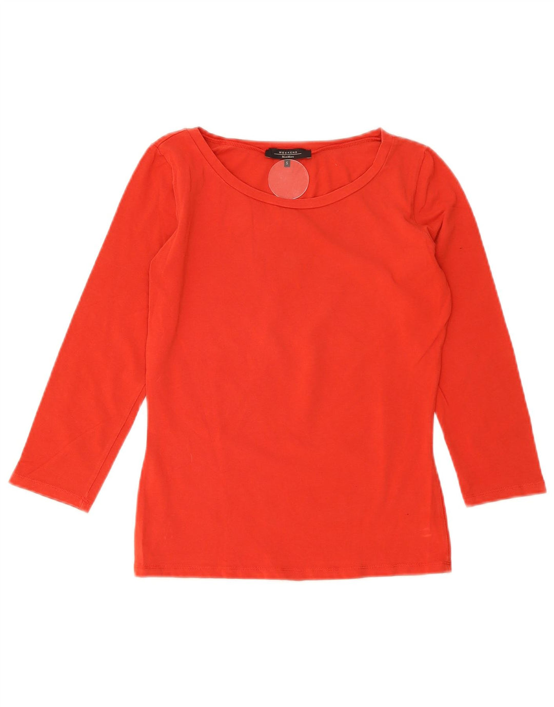 Top de fim de semana feminino Max Mara manga 3/4 Reino Unido 10 pequeno vermelho