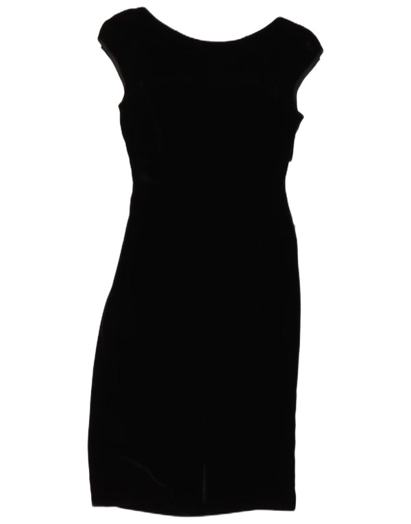 L.K. Vestido feminino Bennett com bainha de veludo Reino Unido 8 pequeno preto viscose