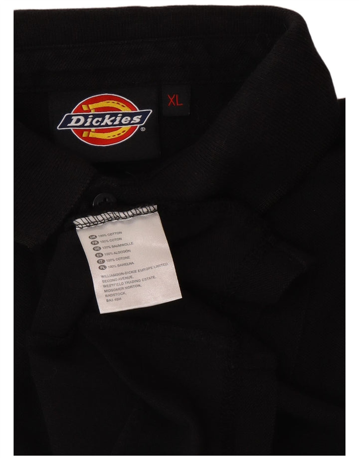 Camisa pólo gráfica masculina DICKIES XL algodão preto