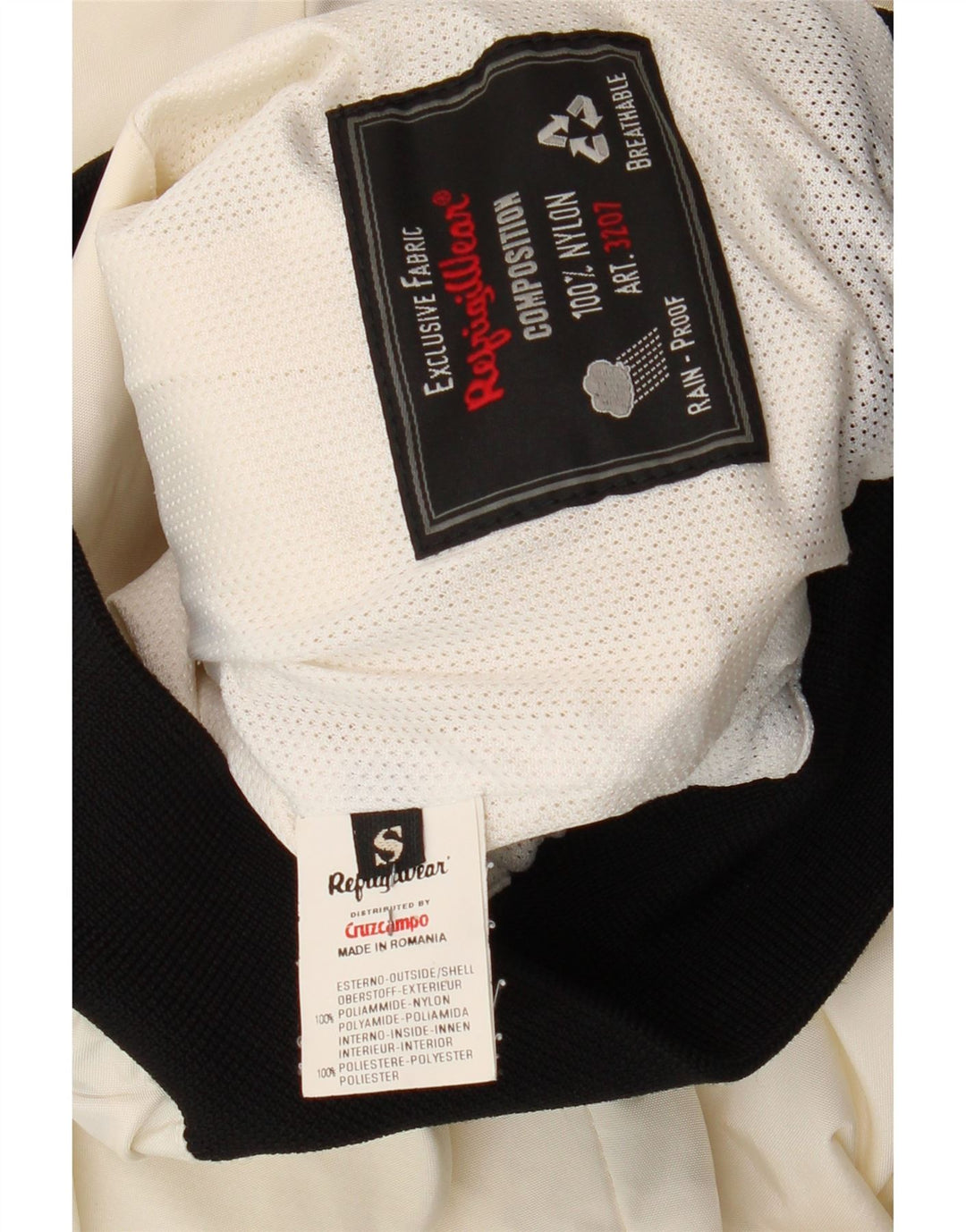 Jaqueta bomber feminina superdimensionada Refrigiwear UK 10 Small White Colourblock