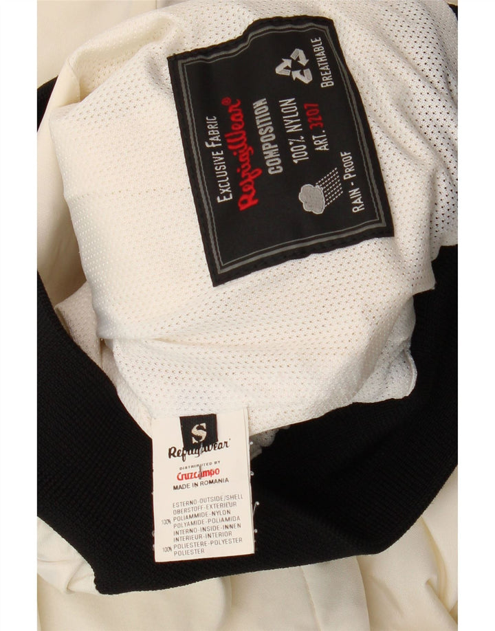 Jaqueta bomber feminina superdimensionada Refrigiwear UK 10 Small White Colourblock
