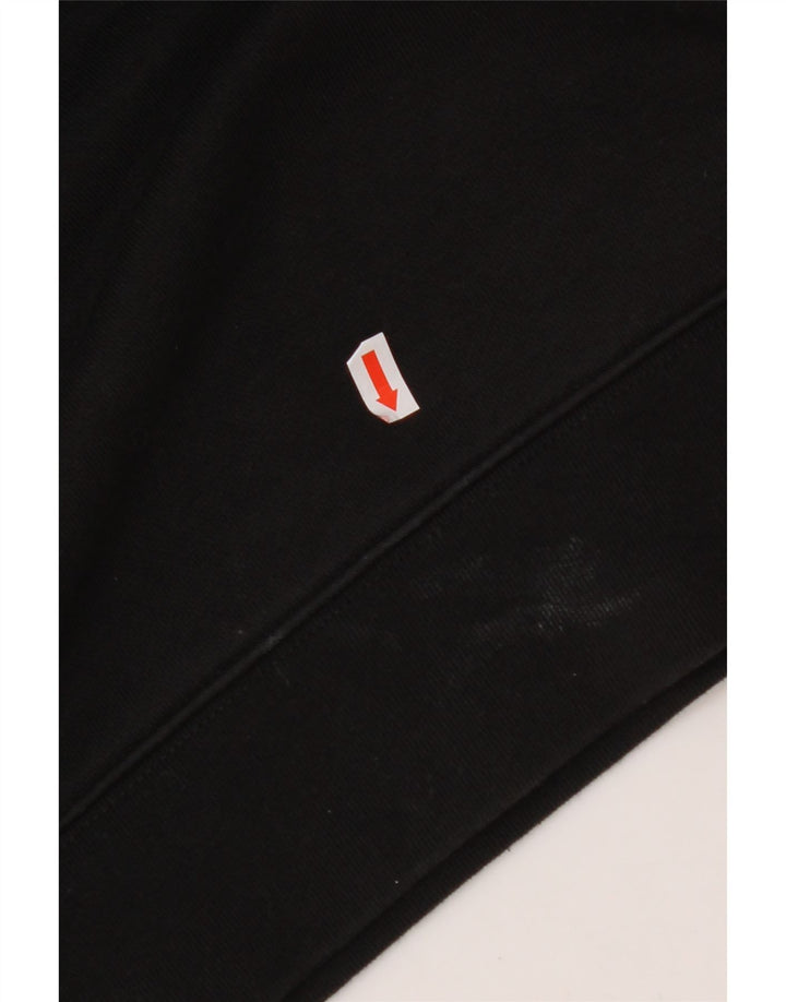 ADIDAS Mens Moletom Jumper Médio Algodão Preto