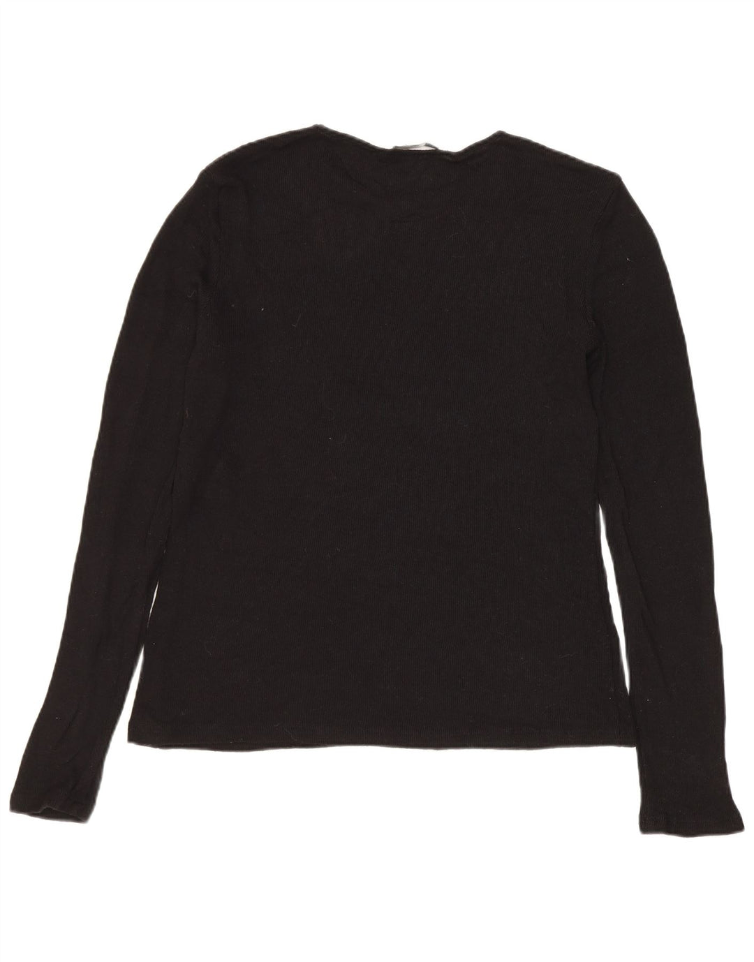 Suéter feminino ZARA com gola canoa Reino Unido 12 viscose preta média