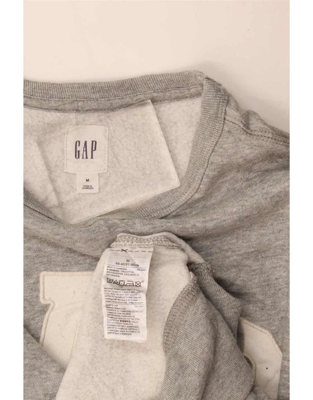 Suéter gráfico feminino Gap UK 14 cinza médio
