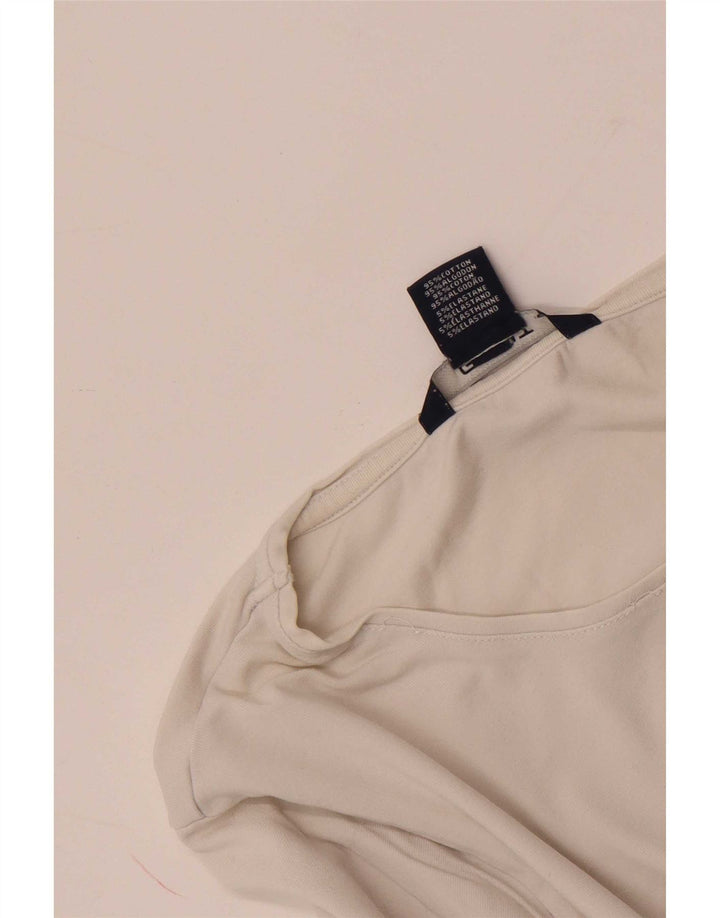 Gant Top Feminino Manga Longa Reino Unido 14 Grande Algodão Branco
