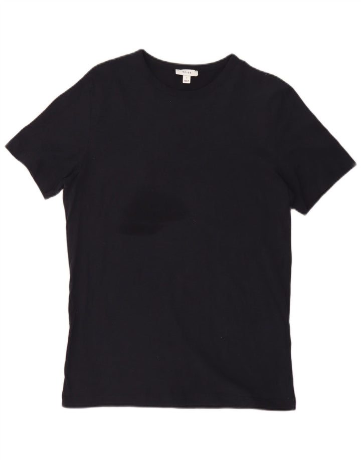 Camiseta masculina Reiss Top pequeno algodão preto