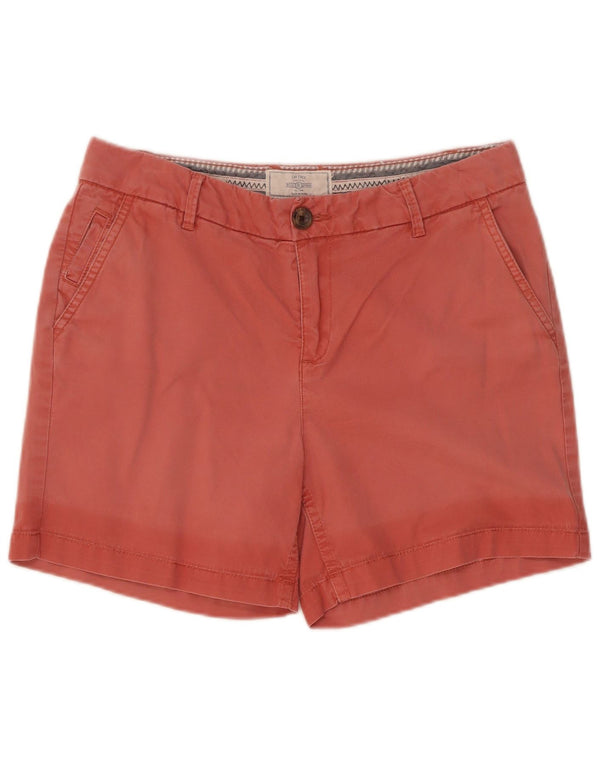 Shorts Chino Feminino Fat Face UK 10 Pequeno W30 Algodão Vermelho