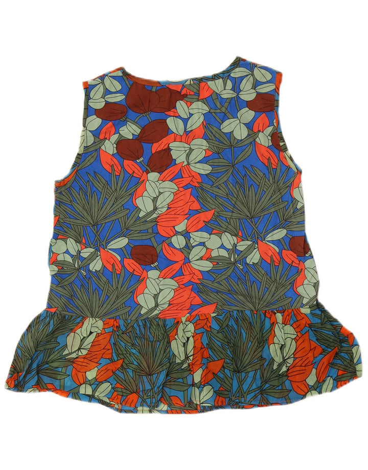 Blusa feminina sem mangas Max & Co. UK 10 pequena floral multicolorida