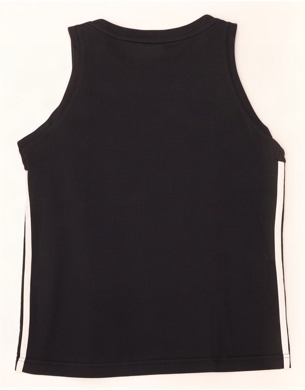 Adidas Womens Climalite Vest Top UK 12/14 Médio Algodão Preto