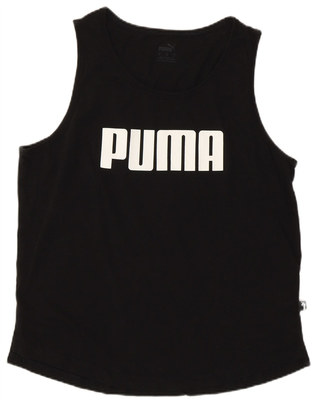 Adidas Womens Graphic Vest Top UK 14 Médio Algodão Preto