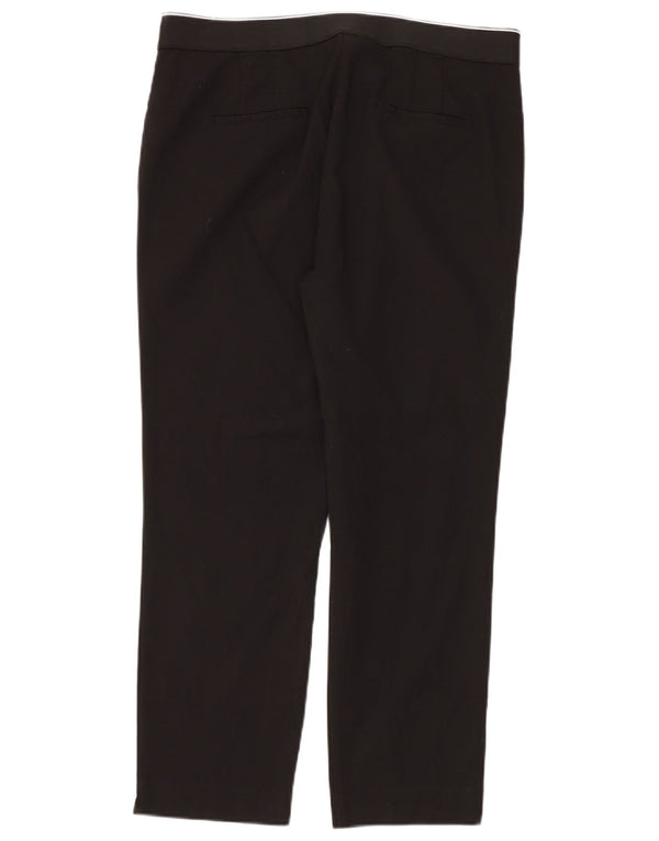 Calça chino reta feminina Zara 2XL W34 L28 algodão preto