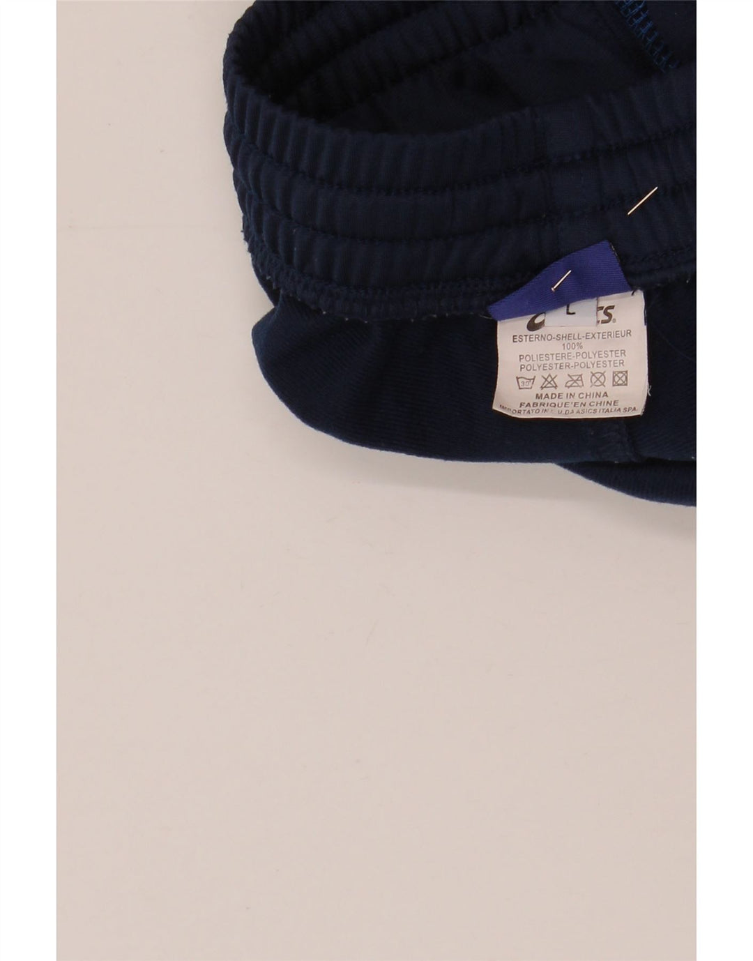 Calça de treino masculina ASICS grande poliéster azul marinho
