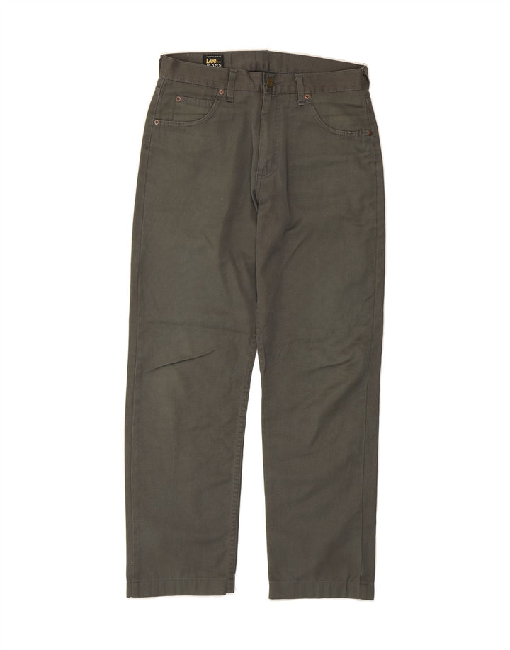 LEE Mens Straight Casual Trousers W31 L30 Green Cotton Vintage Lee and Second-Hand Lee from Messina Hembry 