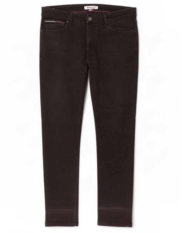 Tommy Hilfiger Masculino Simon Skinny Jeans W36 L30 Algodão Preto