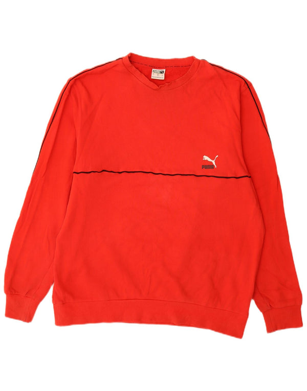 Puma moletom masculino jumper grande algodão vermelho
