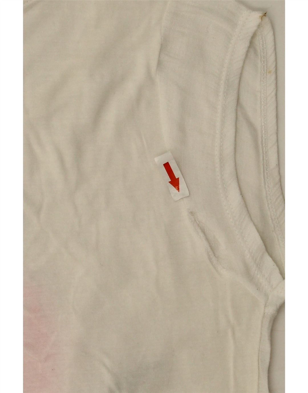 Camiseta feminina gráfica Zara Top UK 10 pequena branca