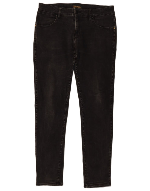 Wrangler Mens Stompers Jeans Slim W32 L30 Algodão Preto