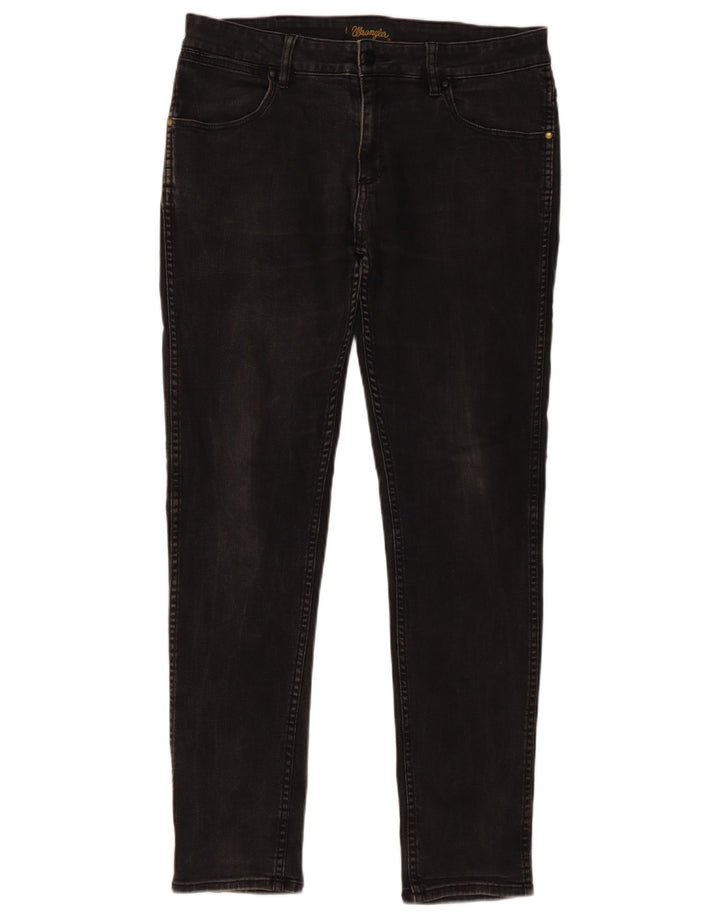 Wrangler Mens Stompers Jeans Slim W32 L30 Algodão Preto