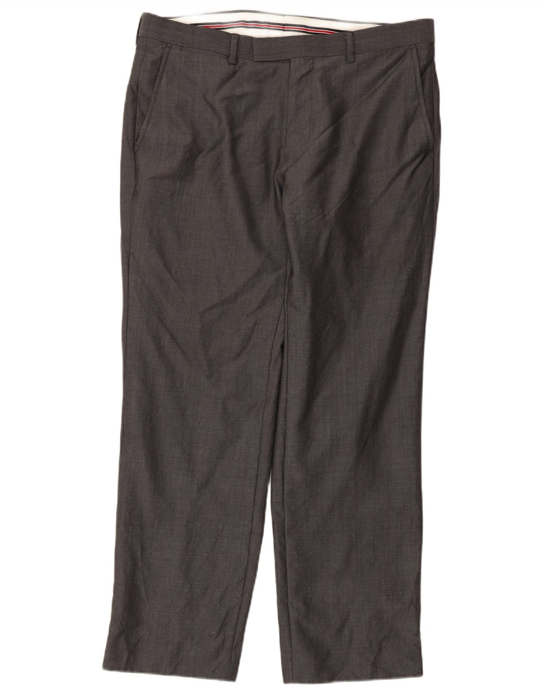 Calça masculina Marks & Spencer Autograph Straight Suit W34 L29 Lã Cinza