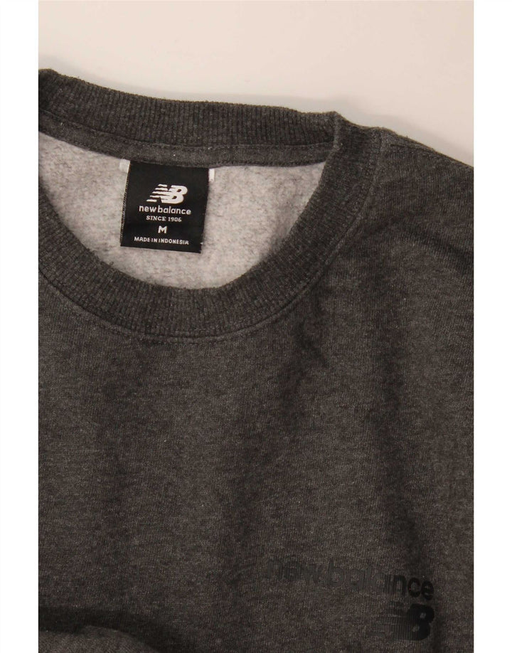 New Balance Mens Moletom Jumper Médio Cinza