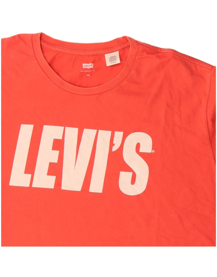 Camiseta gráfica masculina LEVI'S Top XL algodão vermelho