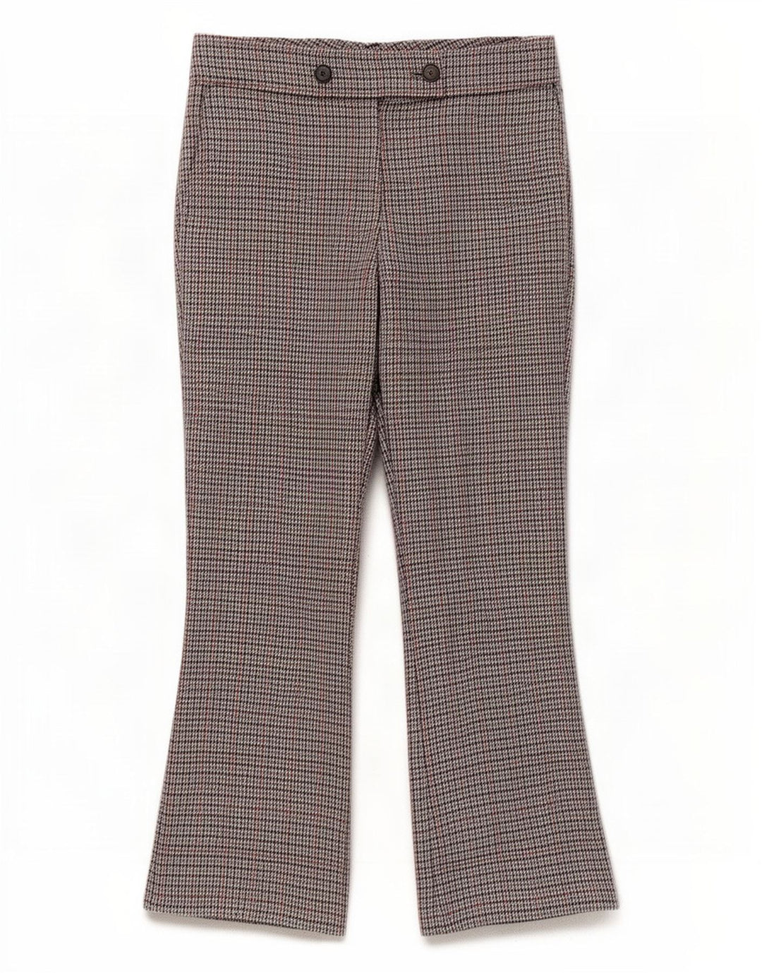Calça feminina Hugo Boss UK 12 médio W32 L27 cinza houndstooth