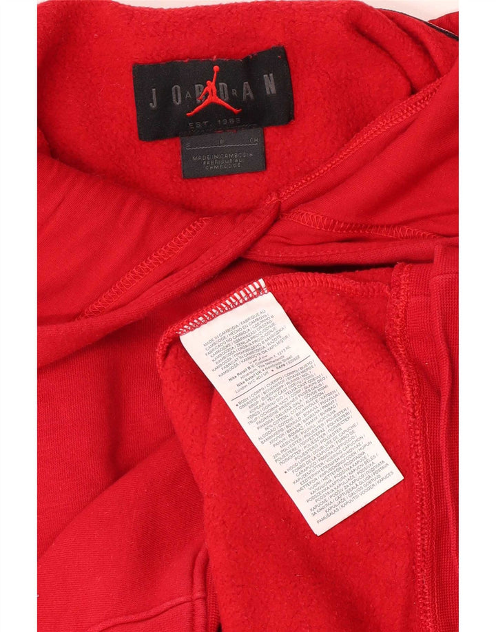 Jordan Mens Hoodie Jumper Pequeno Algodão Vermelho