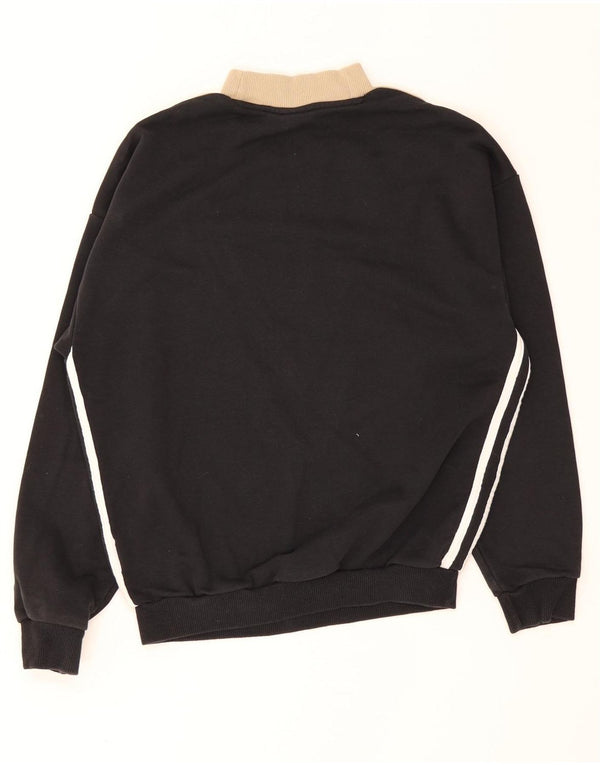 Adidas feminino gráfico moletom jumper UK 8 pequeno bloco colorido preto