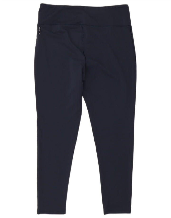 Leggings femininas Esprit com corte gráfico Reino Unido 14 grande poliéster azul marinho