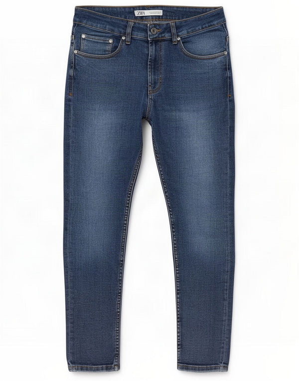 Zara Mens Slim Jeans EU 42 Grande W32 L28 Azul Algodão