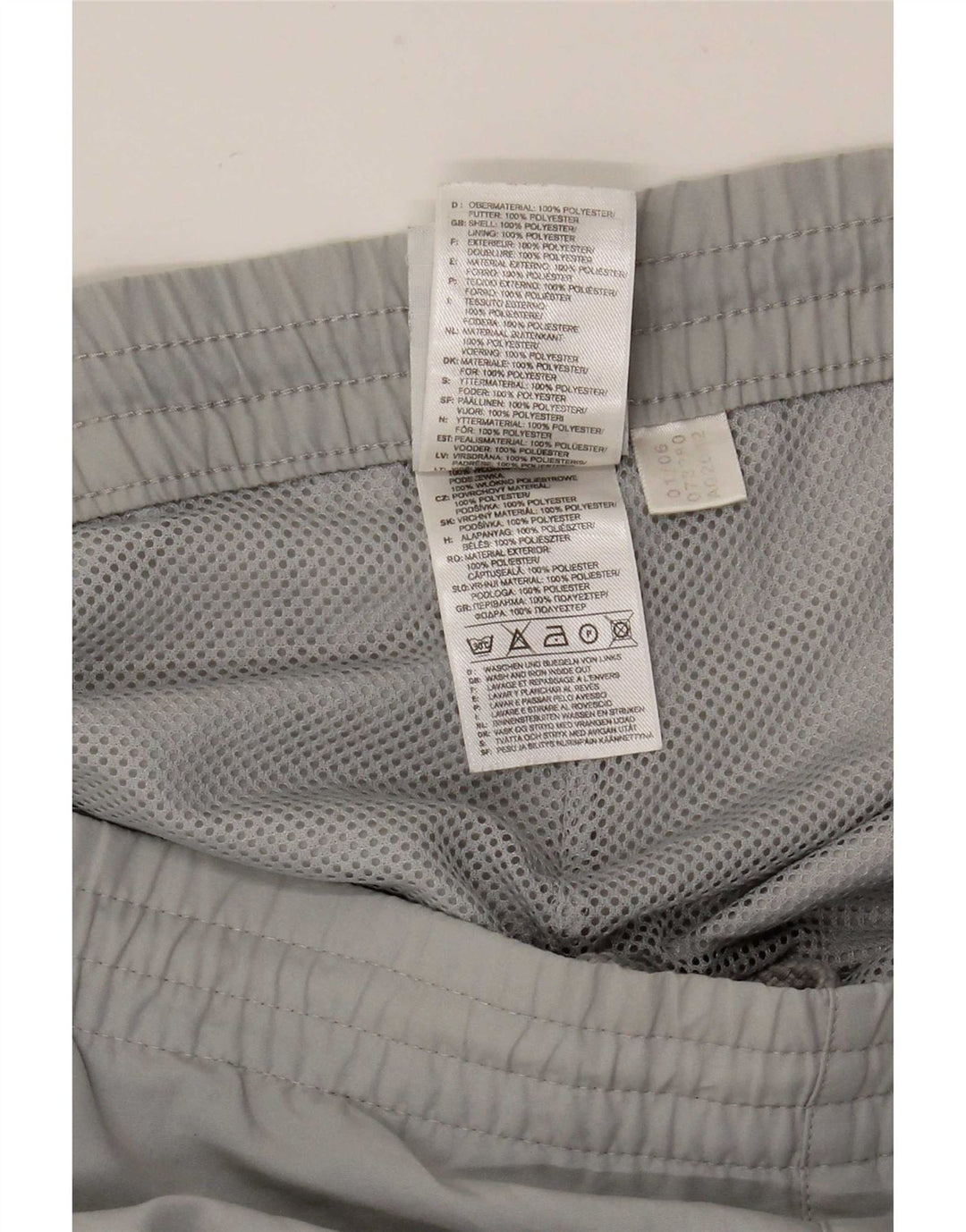 Shorts de natação masculino Adidas grande poliéster cinza