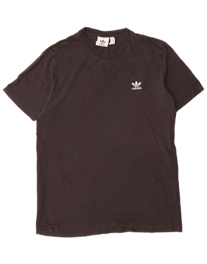 Adidas Mens Camiseta Top Médio Algodão Preto