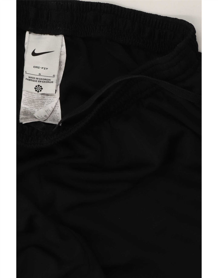 Calça de treino masculina Nike Dri Fit grande poliéster colorblock preto