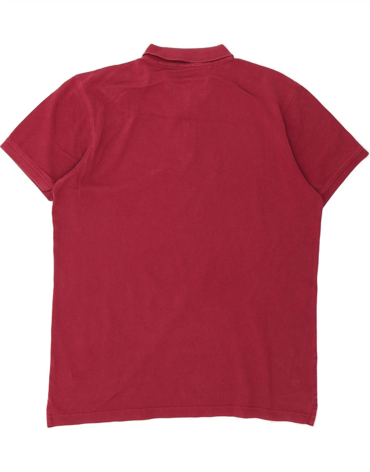 LERROS Mens Polo Shirt 2XL Burgundy Vintage Lerros and Second-Hand Lerros from Messina Hembry 