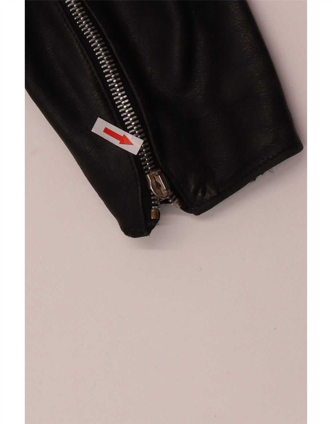 Jaqueta feminina vintage de couro para motociclista UK 12 couro preto médio