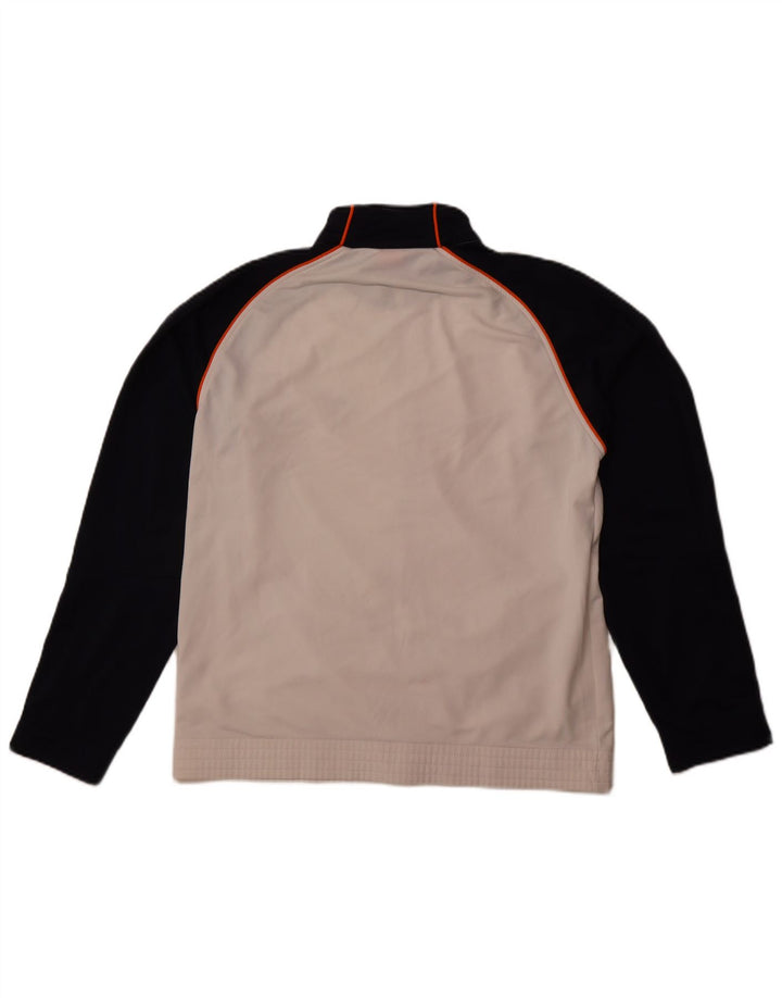 Nike Mens Tracksuit Top Jacket UK 38/40 Médio Branco Colorblock Poliéster