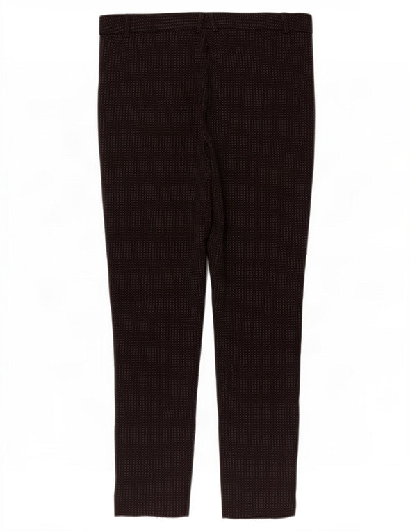 Calça feminina Marks & Spencer Slim Suit UK 16 grande W34 L28 preta manchada