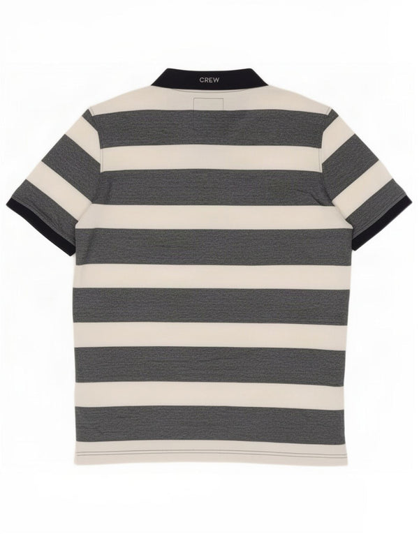 Crew Clothing Mens Polo Shirt Large Blue Striped Cotton