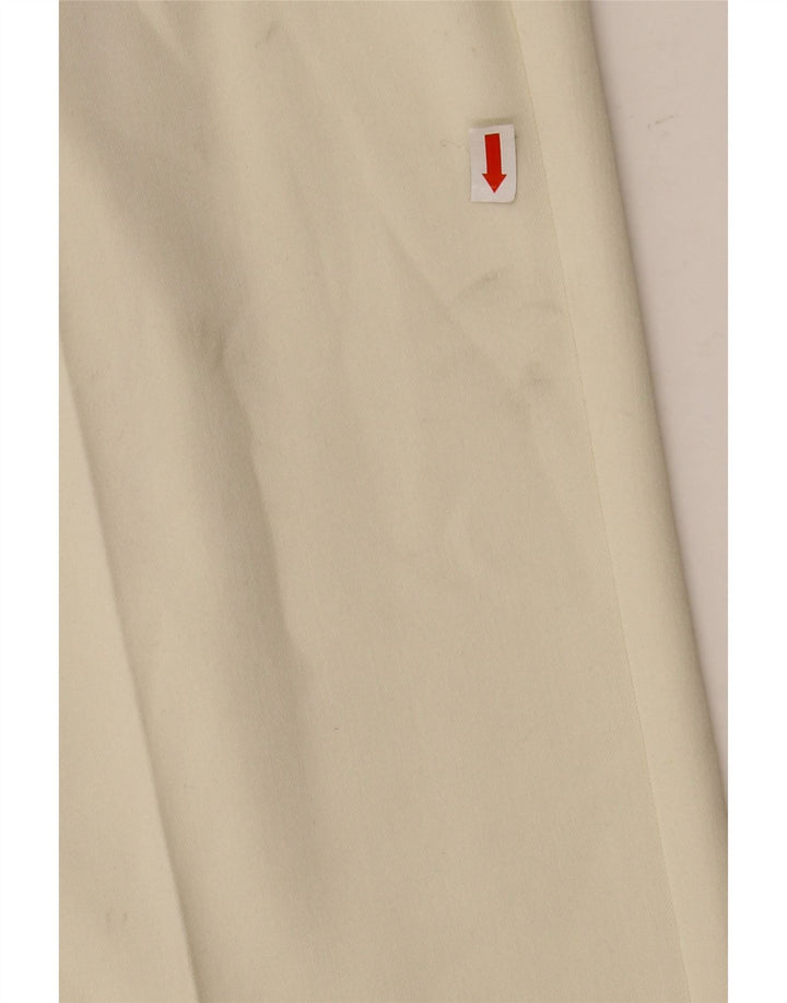 ROCCOBAROCCO Calça feminina de terno reto IT 44 Médio W27 L30 Off White